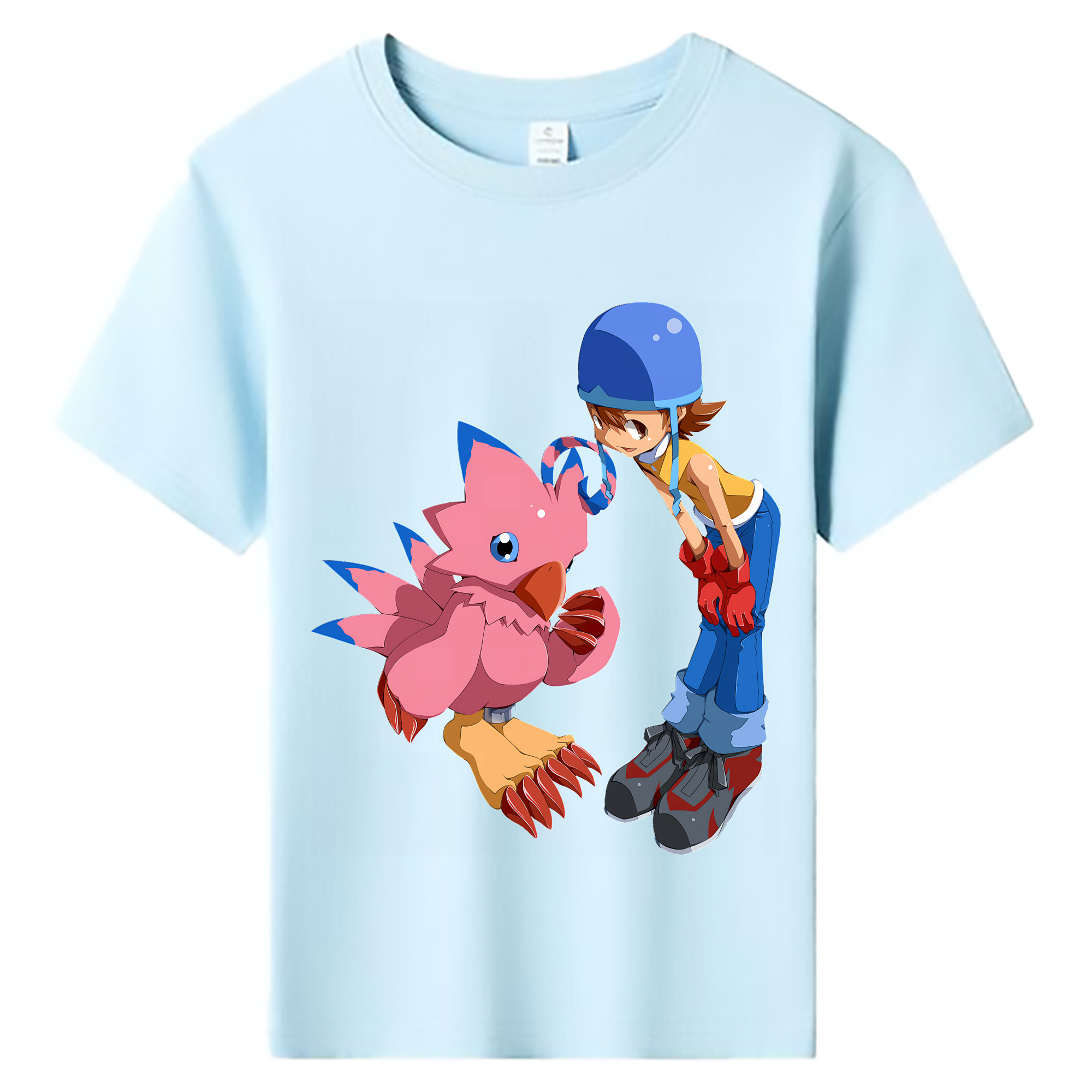 （画像用） Digimon デジタルモンスター/デジモン 綿100％キッズTシャツ（フロントプリント）